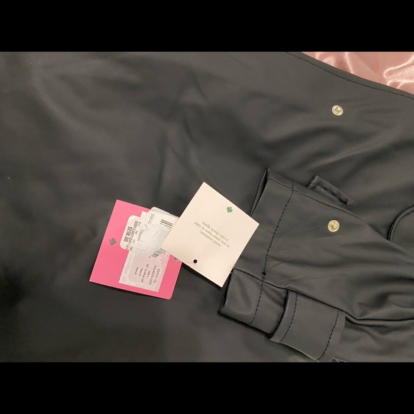 NWT Kate Spade Forest Green Scallop Raincoat - Picture 9 of 9